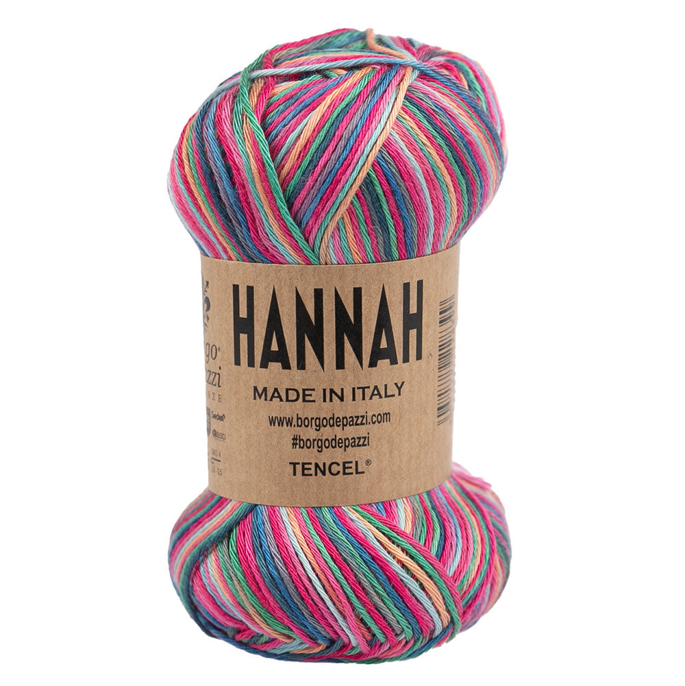 "Hannah" Filato Lyocell 100% ideale per Maglia e Uncinetto – 5 gomitoli da 50 grammi – Morbido, traspirante, fresco ed eco sostenibile