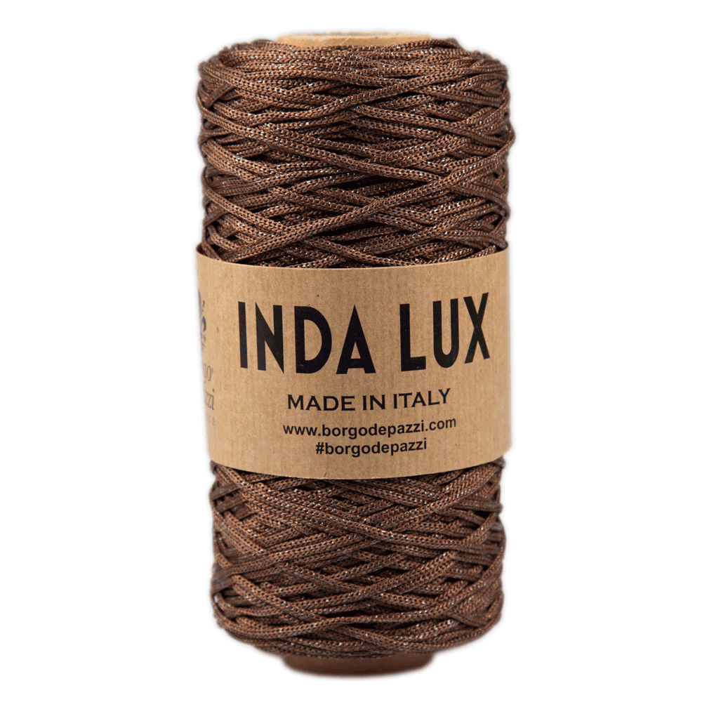 cordino lurex marrone tono su tono