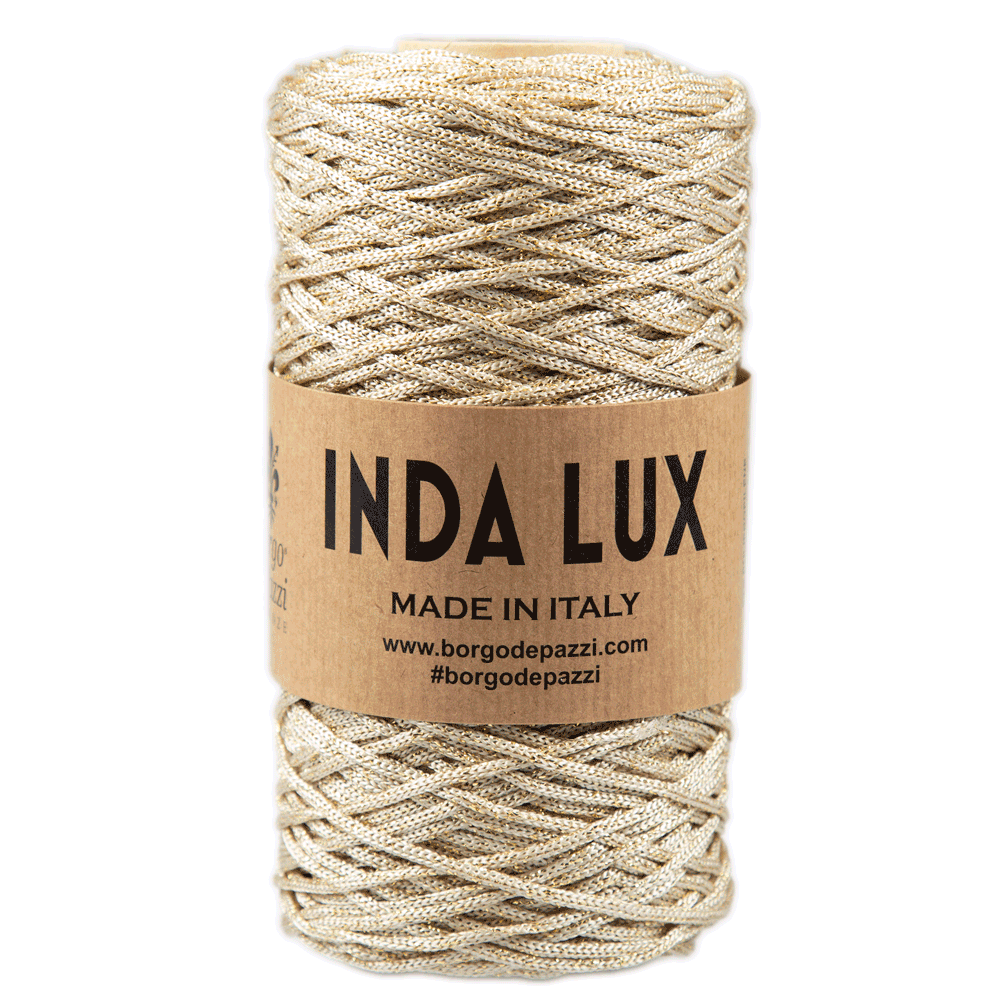 cordón color crema con lurex dorado