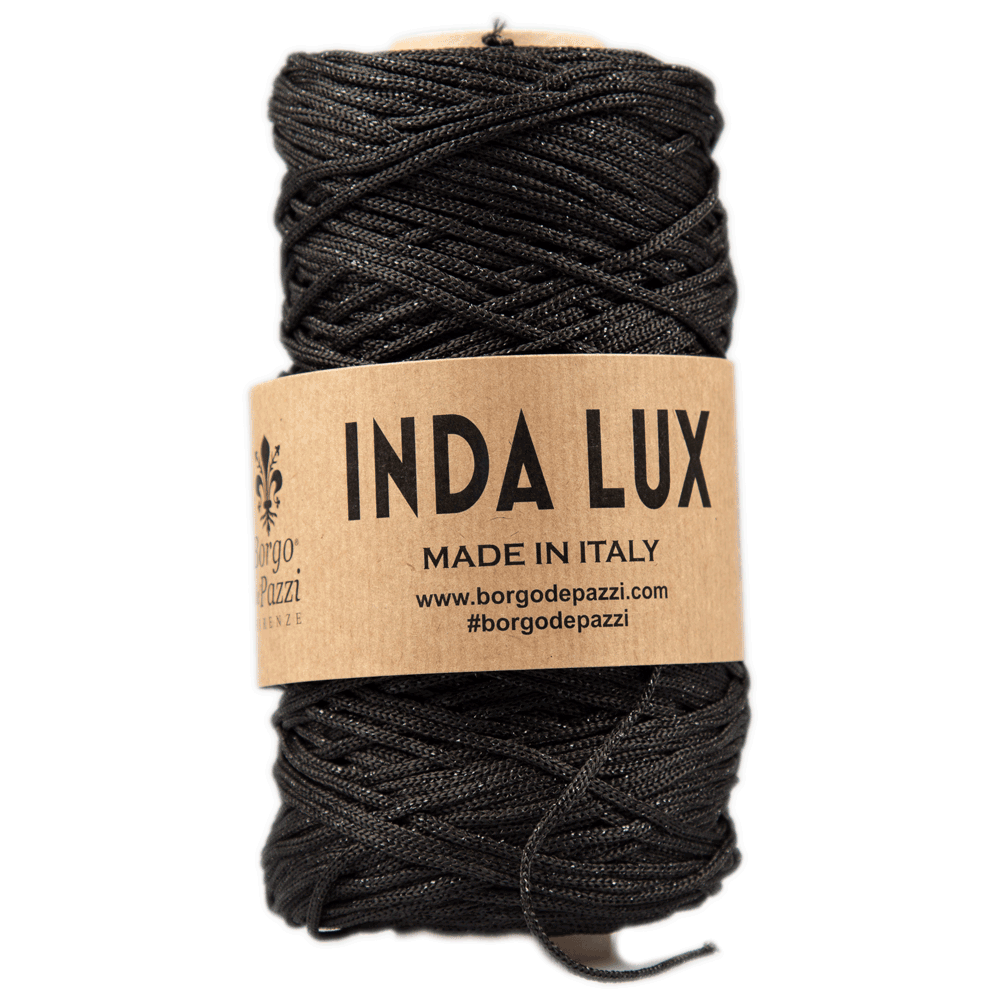 cordino nero con lurex nero