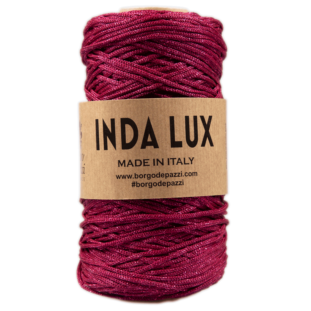 cordón «borde» con lurex burdeos