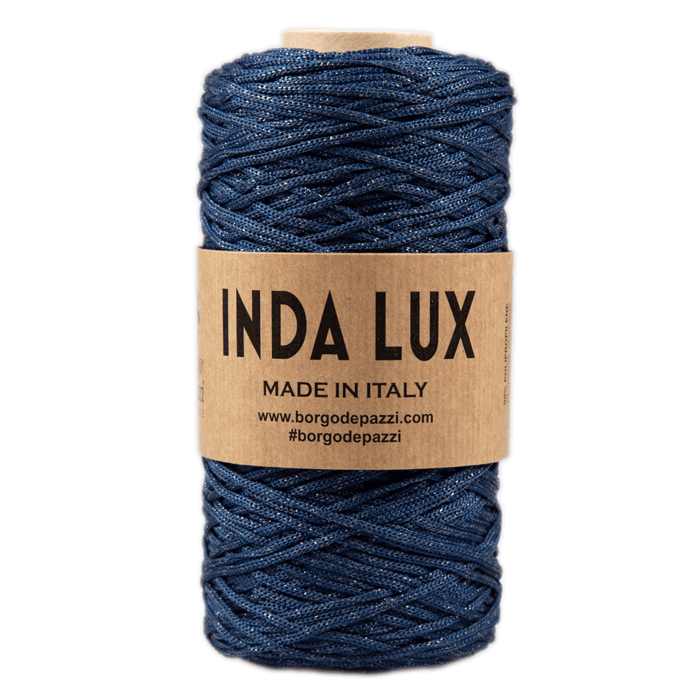 cordino blu lurex tono su tono