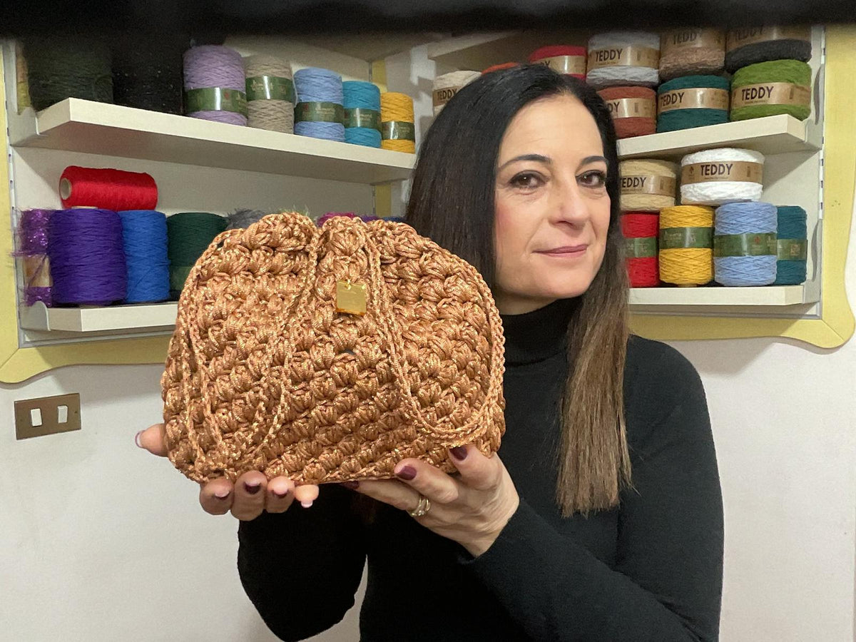 Kit borsa Pouch Bag Inda Lux di Tiziana Volpe Crochet