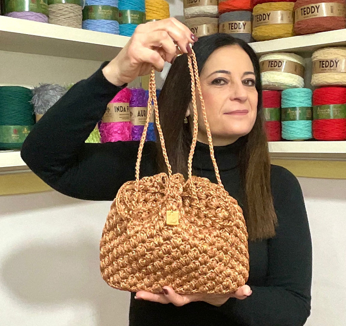 Kit borsa Pouch Bag Inda Lux di Tiziana Volpe Crochet