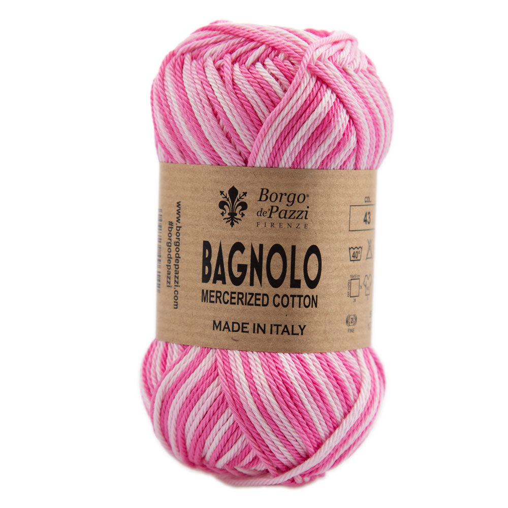 Bagnolo Filato 100% Cotone Gasato Mercerizzato Made in Italy – Confezione 5 Gomitoli da 50 g (125 m)
