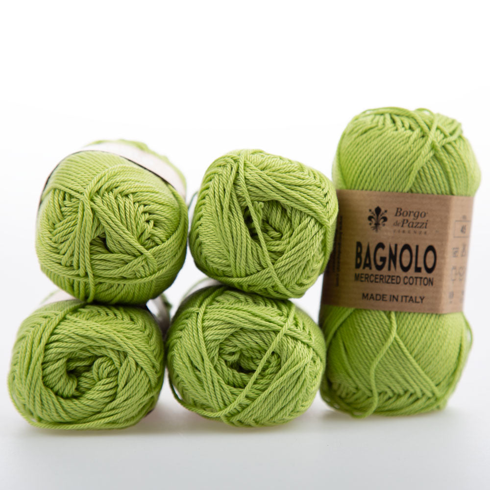 Bagnolo Filato 100% Cotone Gasato Mercerizzato Made in Italy – Confezione 5 Gomitoli da 50 g (125 m)