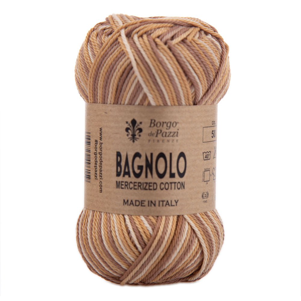 Bagnolo Filato 100% Cotone Gasato Mercerizzato Made in Italy – Confezione 5 Gomitoli da 50 g (125 m)