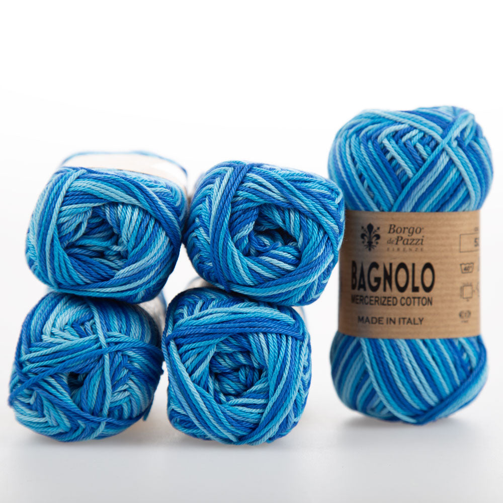 Bagnolo Filato 100% Cotone Gasato Mercerizzato Made in Italy – Confezione 5 Gomitoli da 50 g (125 m)