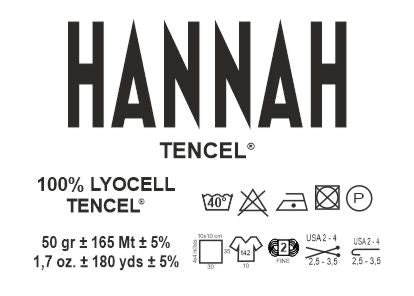 "Hannah" Filato Lyocell 100% ideale per Maglia e Uncinetto – 5 gomitoli da 50 grammi – Morbido, traspirante, fresco ed eco sostenibile