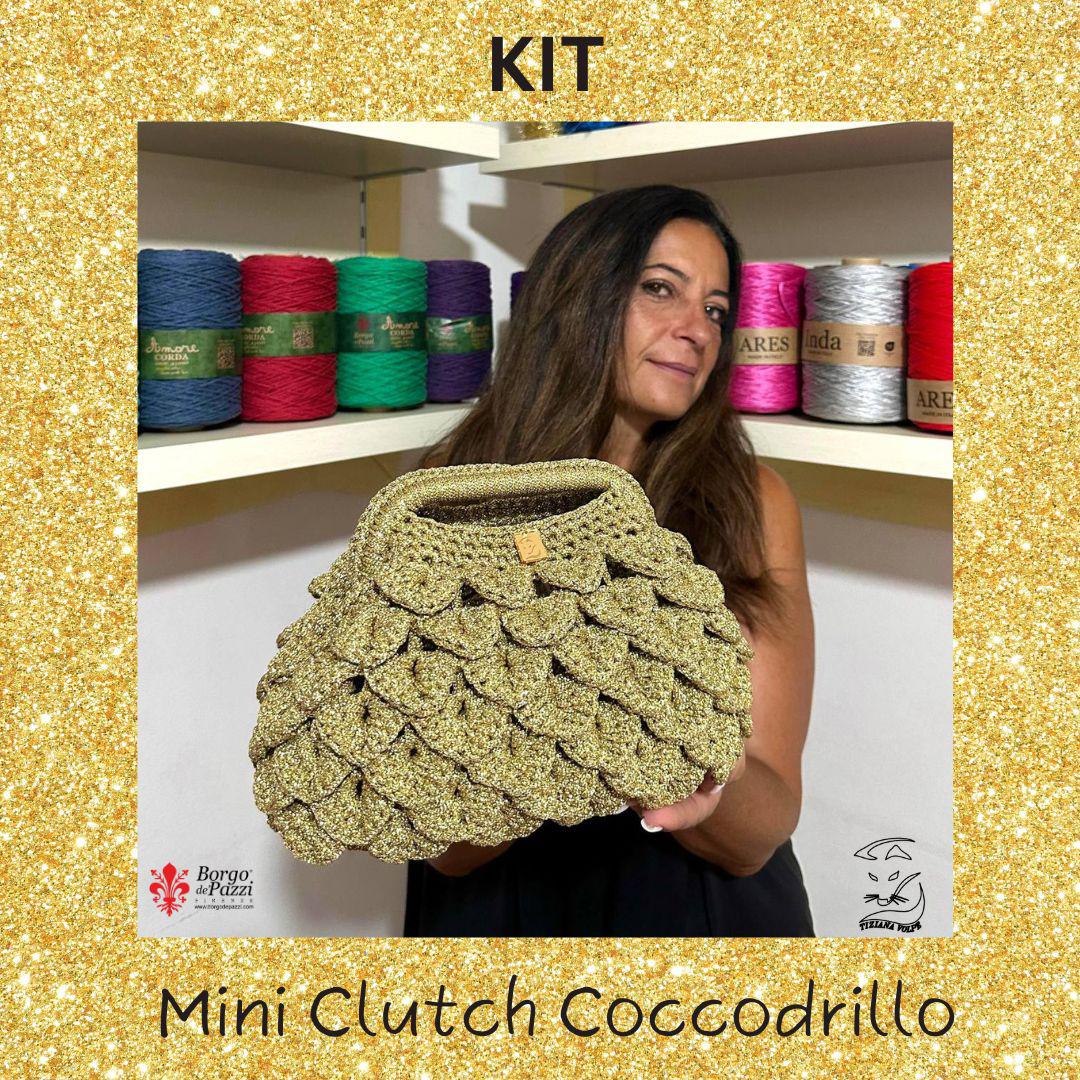Kit borsa mini clutch “Coccodrillo”di Tiziana Volpe Crochet