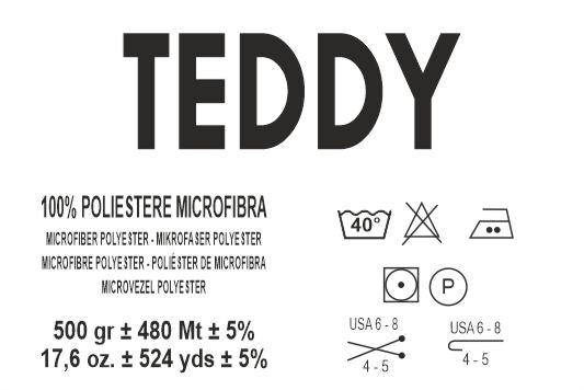 Filato " Teddy" morbido in microfibra di Poliestere – 26 Colori  per Borse, Scialli, Maglioni e Accessori Uncinetto o Maglia